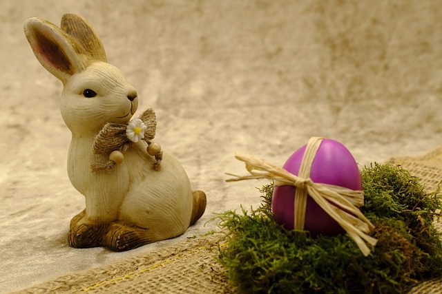 Easter egg and bunny